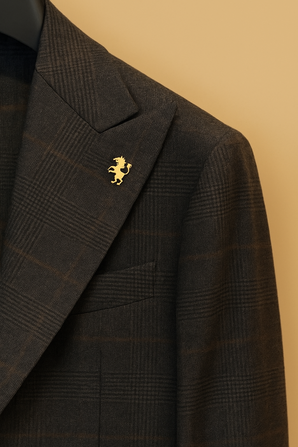 TOMBOLINI Plaid Peak Lapel Jacket