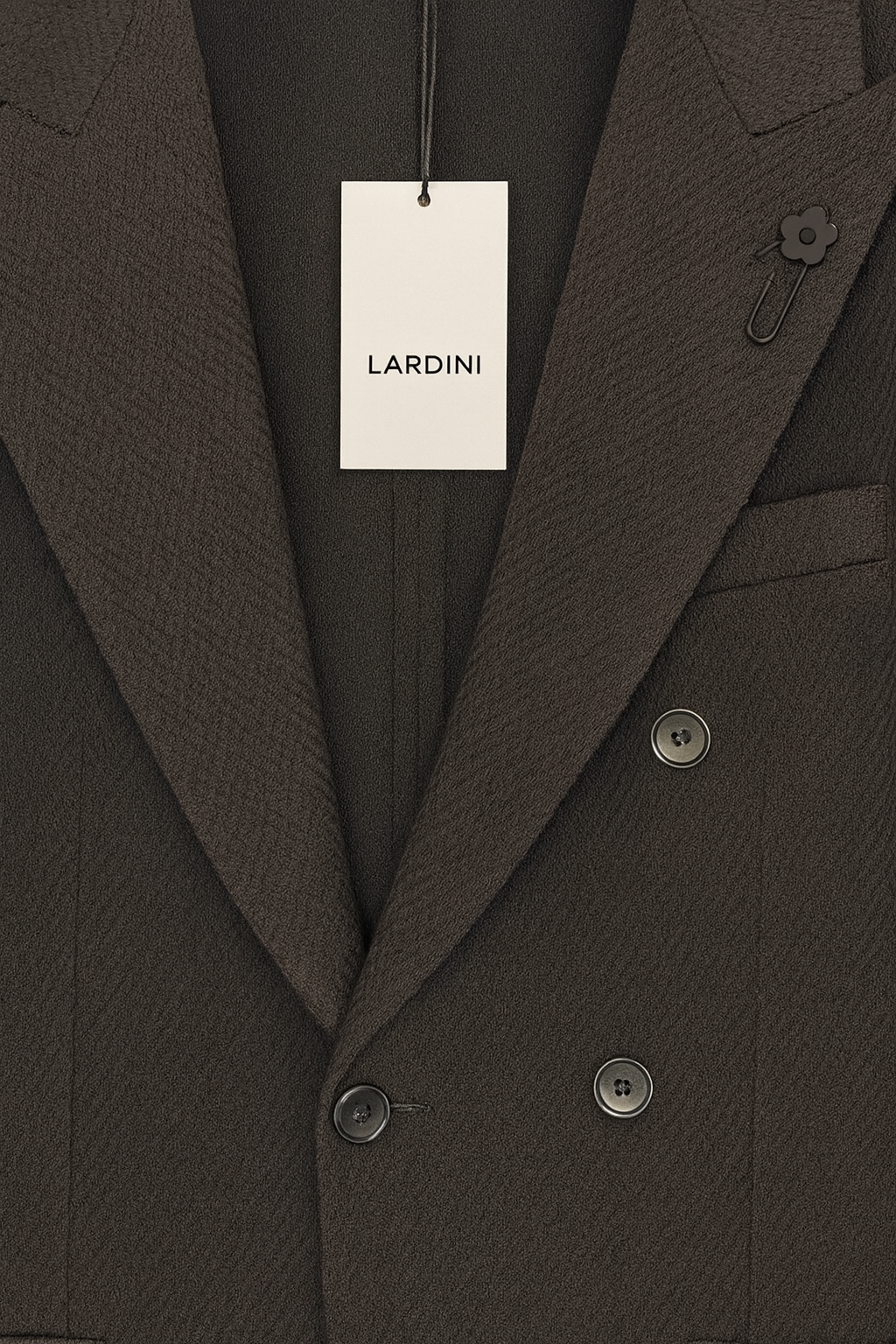 LARDINI Double Breasted Knit Blazer