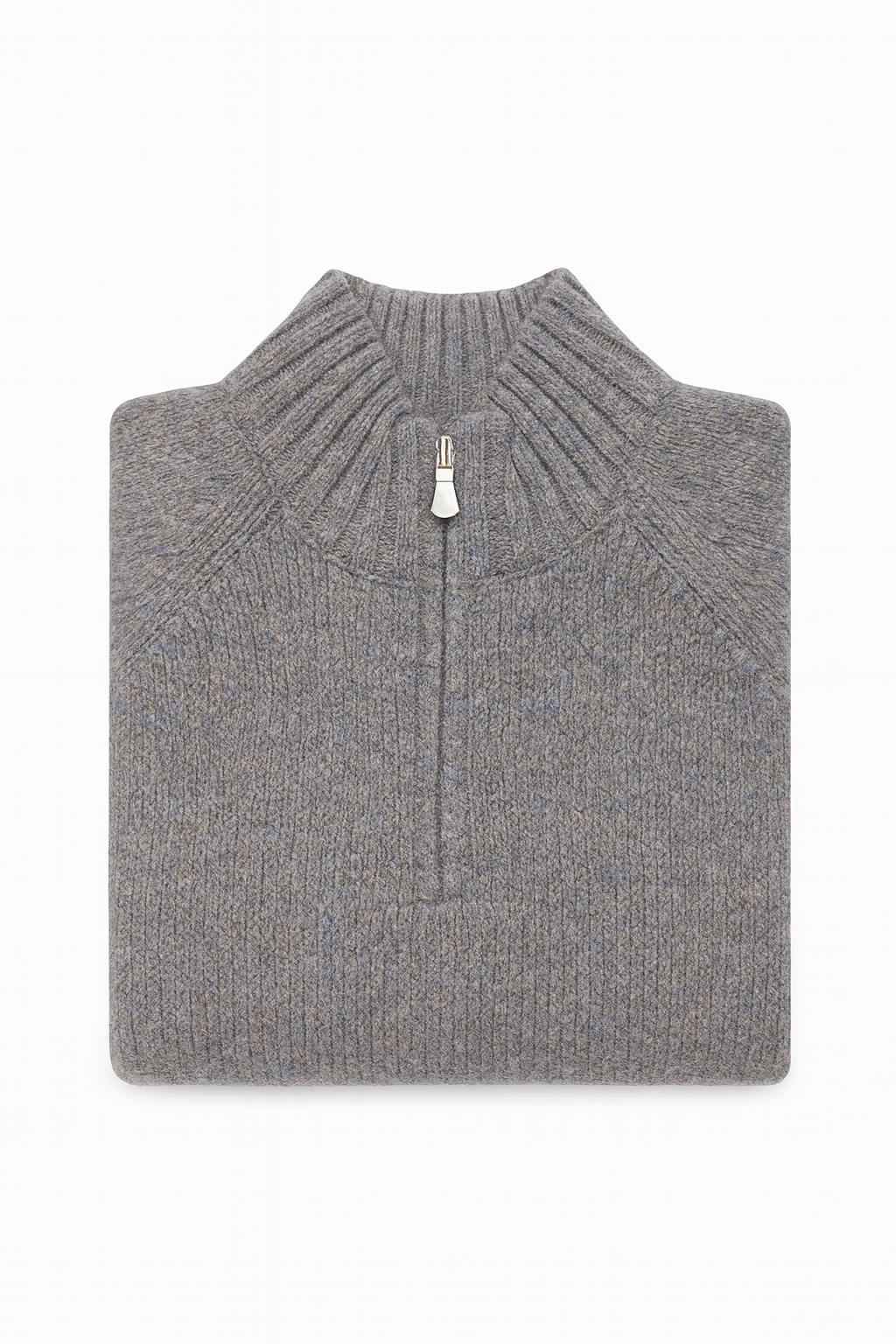 GRAN SASSO Pic Stitch Mock Zip