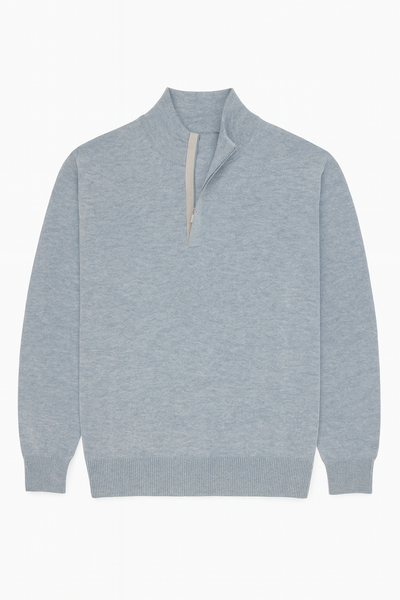 GRAN SASSO Wool Cashmere Mock Zip