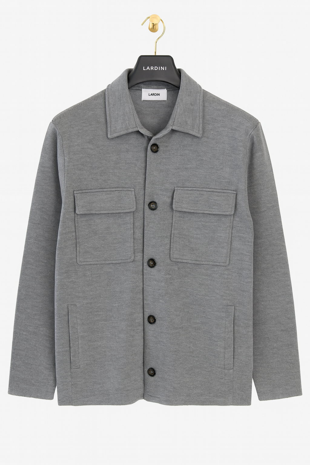 LARDINI Wool Knit Overshirt