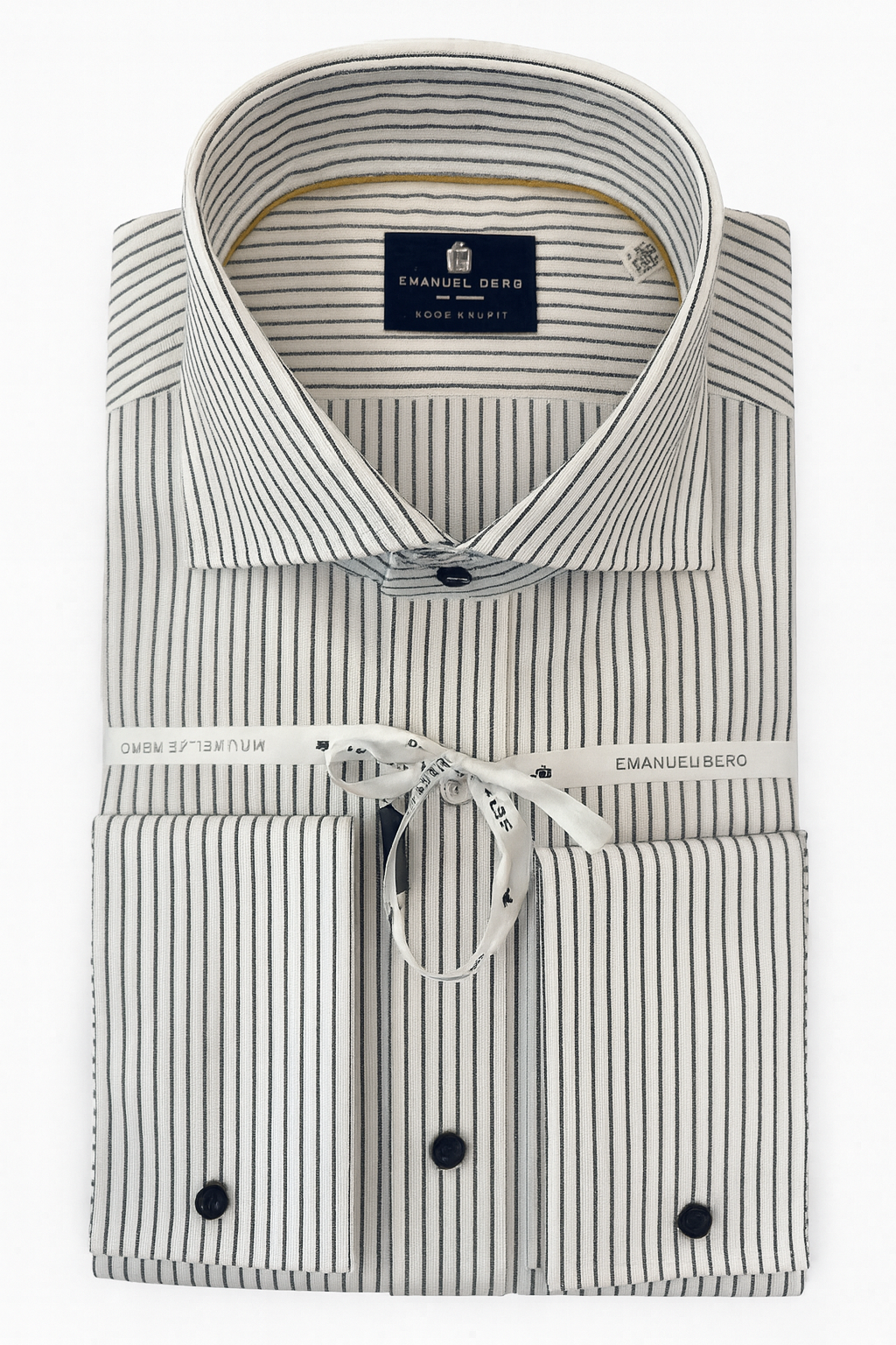 EMANUEL BERG French Cuff Stripe Shirt