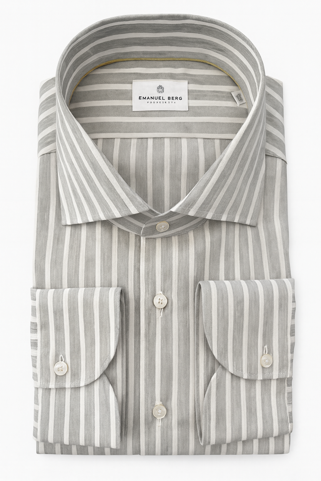 EMANUEL BERG Linen Lyocell Stripe Shirt