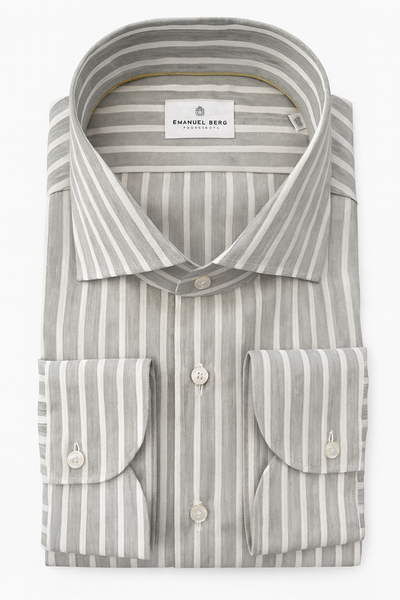 EMANUEL BERG Linen Lyocell Stripe Shirt
