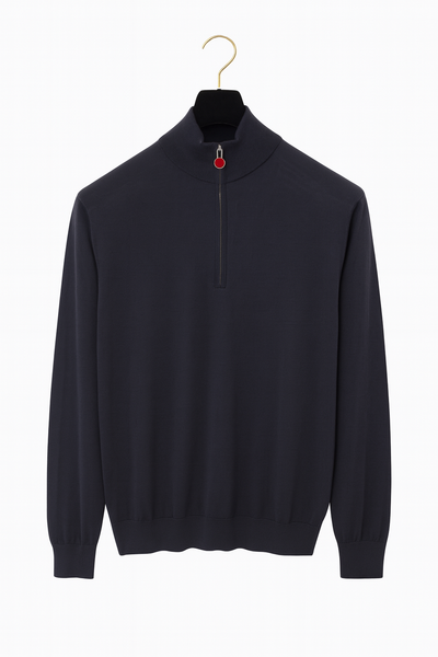 KITON 14 Micron Zip Knit