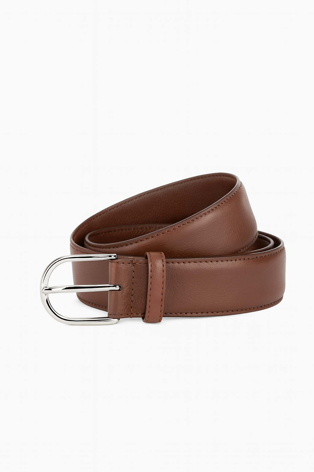 ANDERSON'S Nappa Leather Belt | Mid Brown