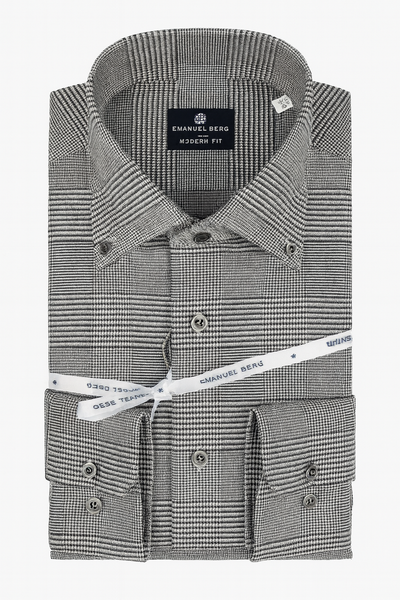 EMANUEL BERG Prince Of Wales Twill Shirt