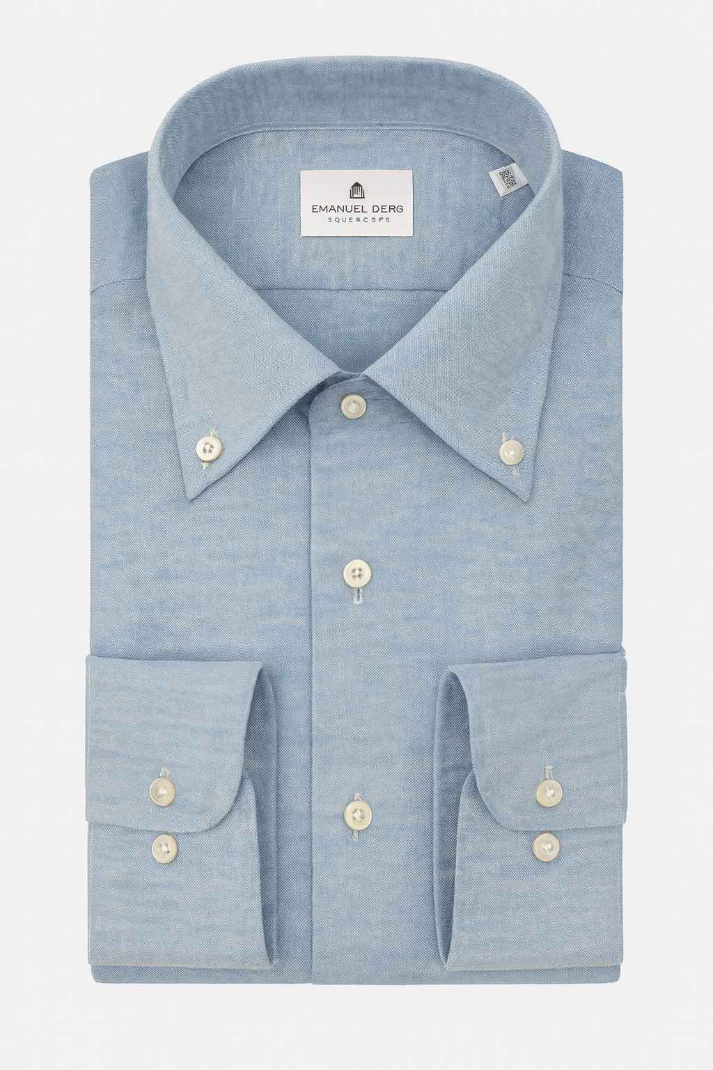 EMANUEL BERG Luxe Flannel Shirt | Light Blue