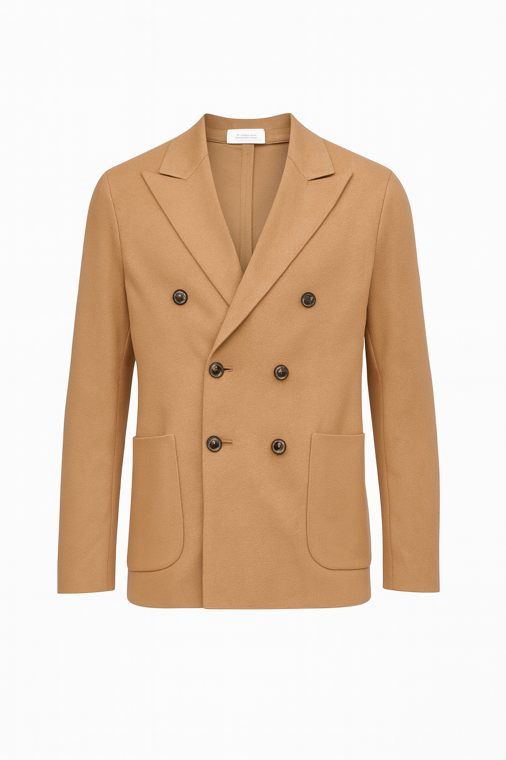 Settefili Cashmere Double Breasted Sweater Jacket | Camel