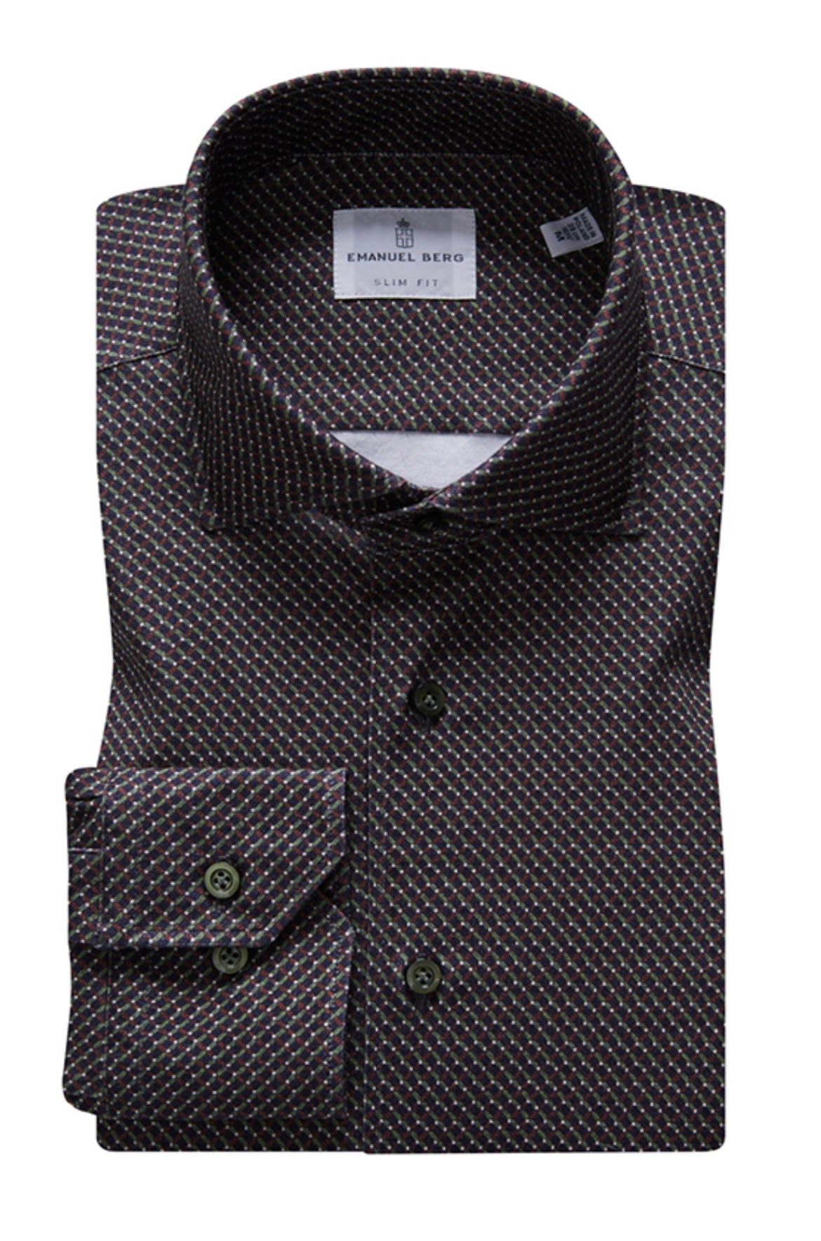 EMANUEL BERG 4Flex Shirt | Weave Dark Green