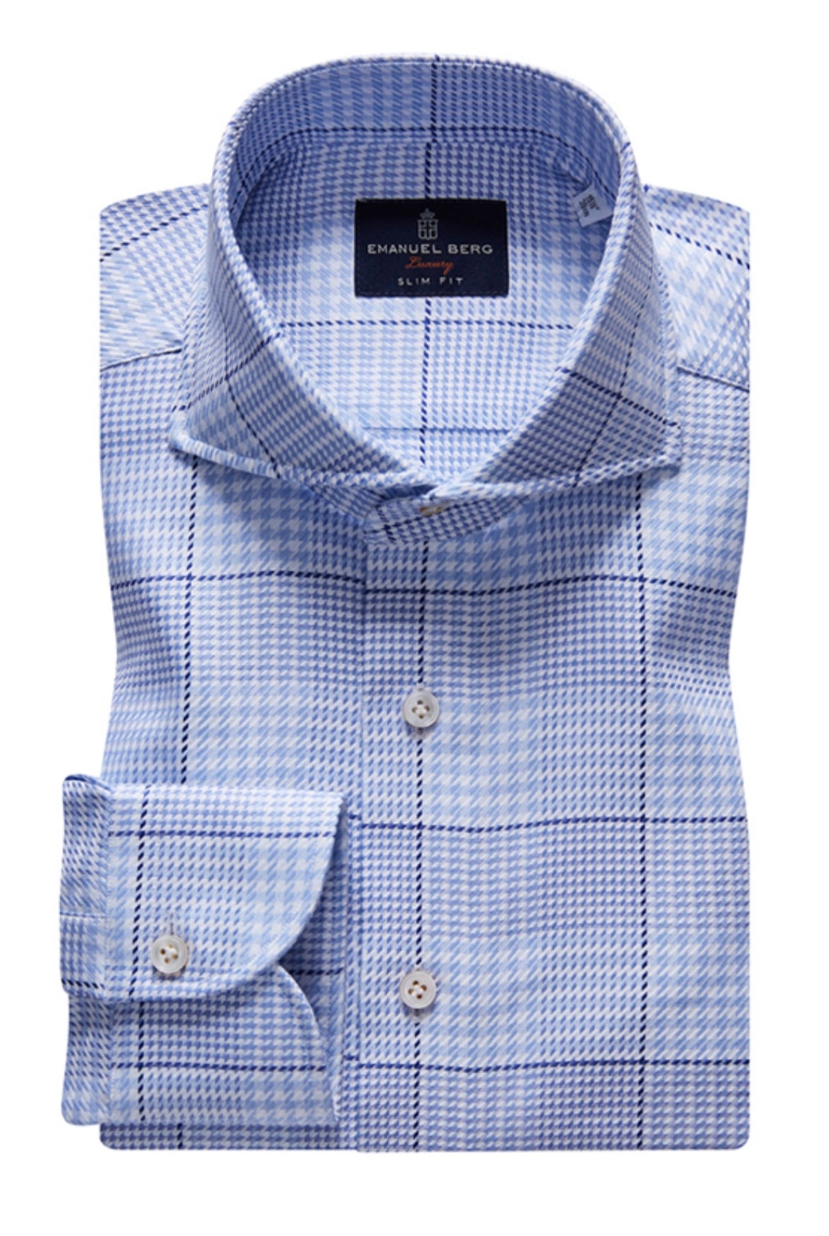 EMANUEL BERG Luxury Dress Shirt | Bright Blue