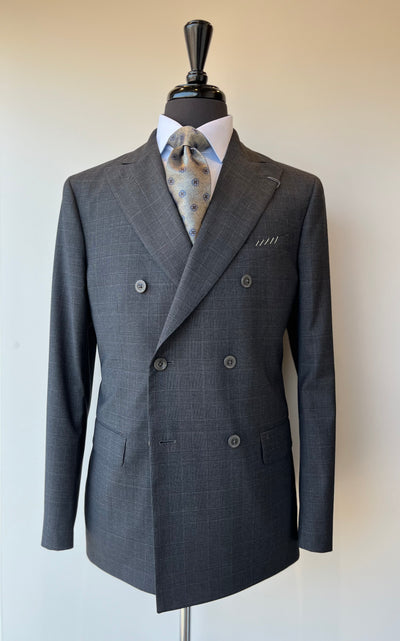 BOGLIOLI Milano Double Breasted Suit | Grey Plum