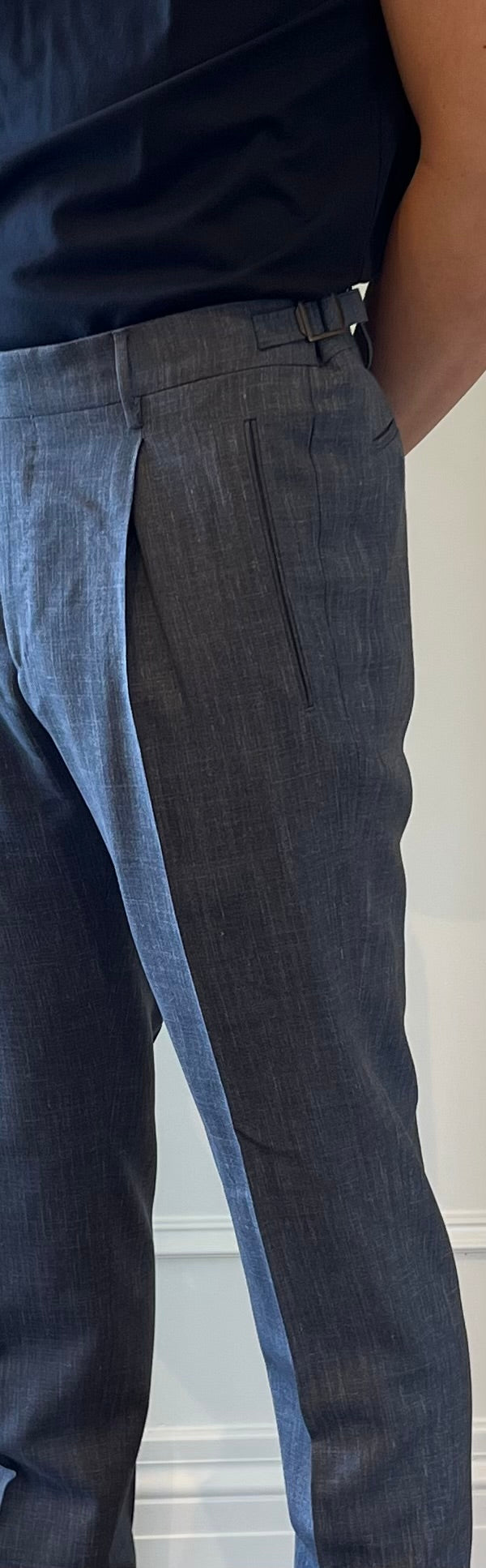BERWICH Wool Silk Linen Pleated Pant