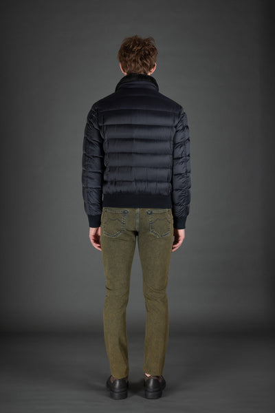 MooRER Fantoni Quilted Bomber | Navy