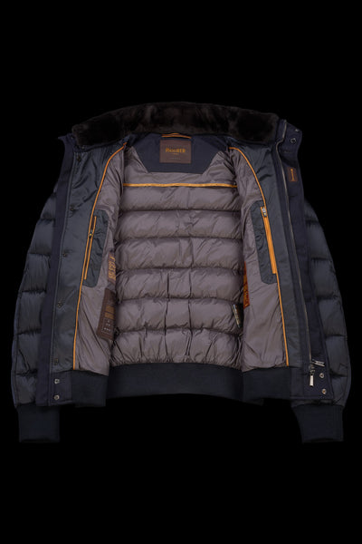 MooRER Fantoni Quilted Bomber | Navy