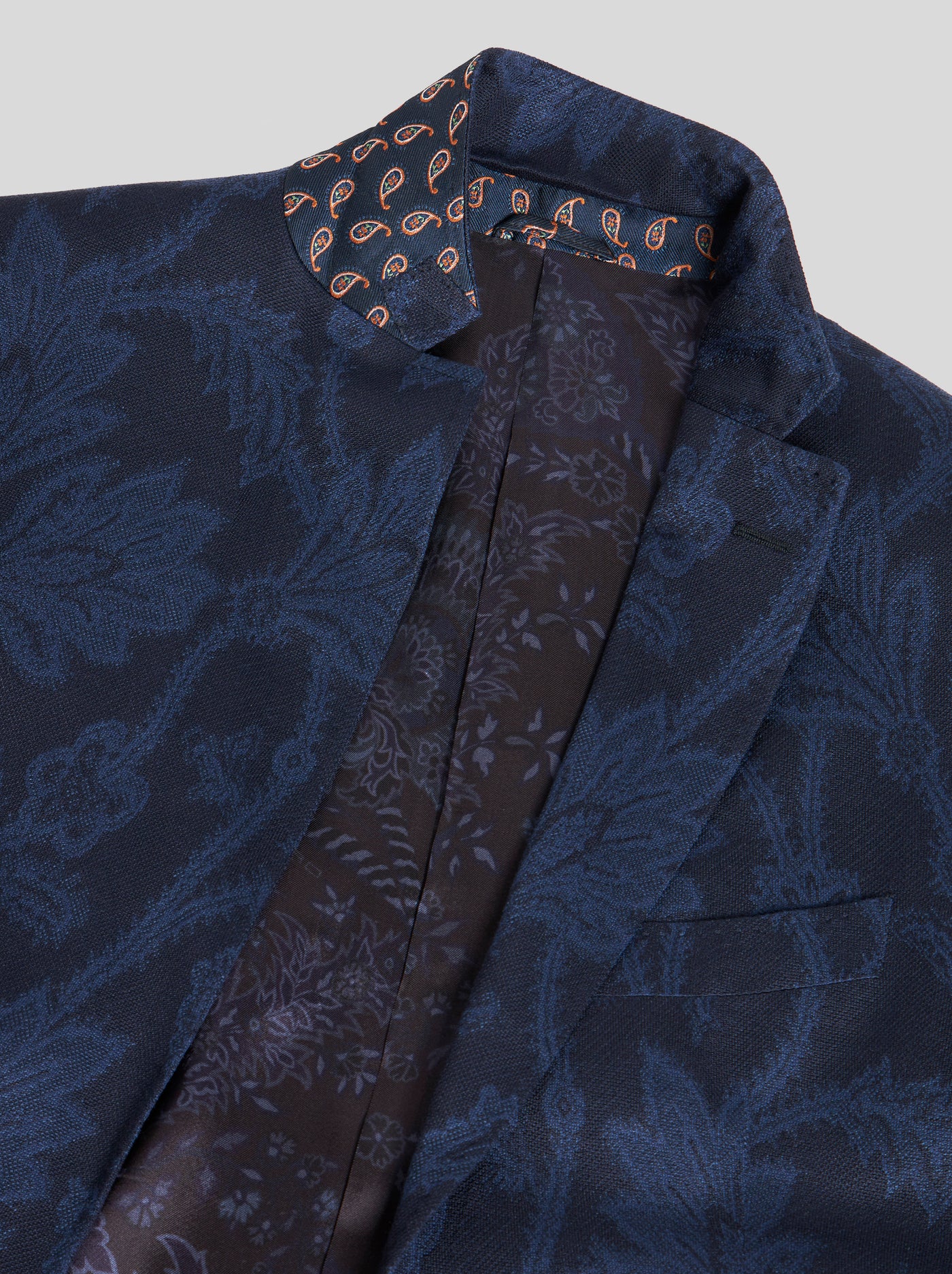 ETRO Floral Pattern Sports Jacket | Navy