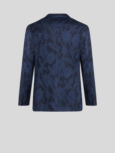 ETRO Floral Pattern Sports Jacket | Navy