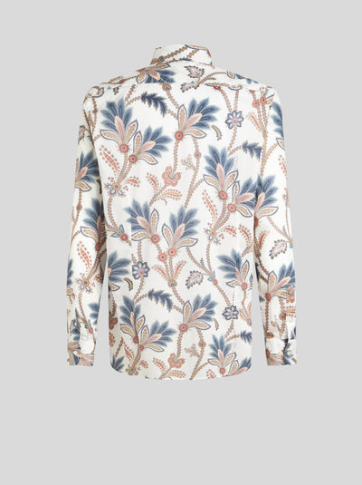 ETRO Roma Floral Shirt | Blue Beige