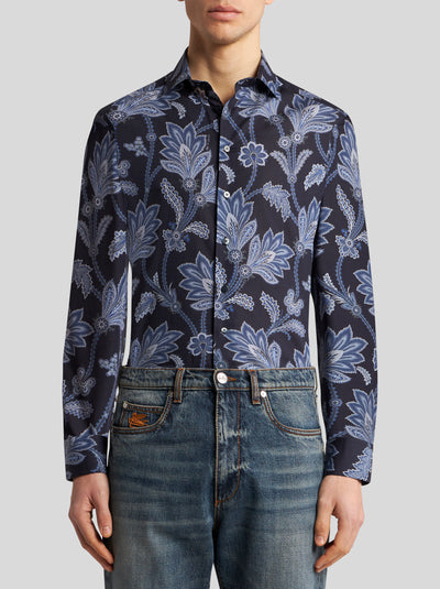 ETRO Roma Floral Shirt | Dark Blue