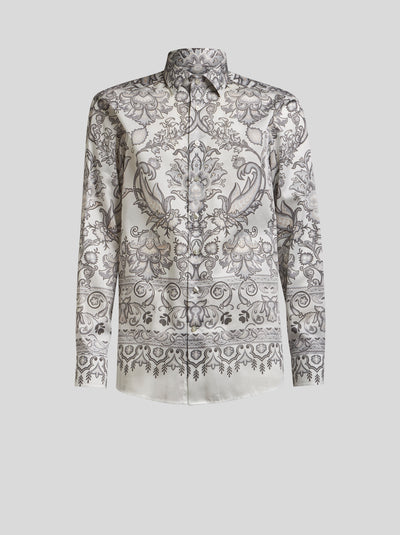 ETRO Grey Paisley Shirt