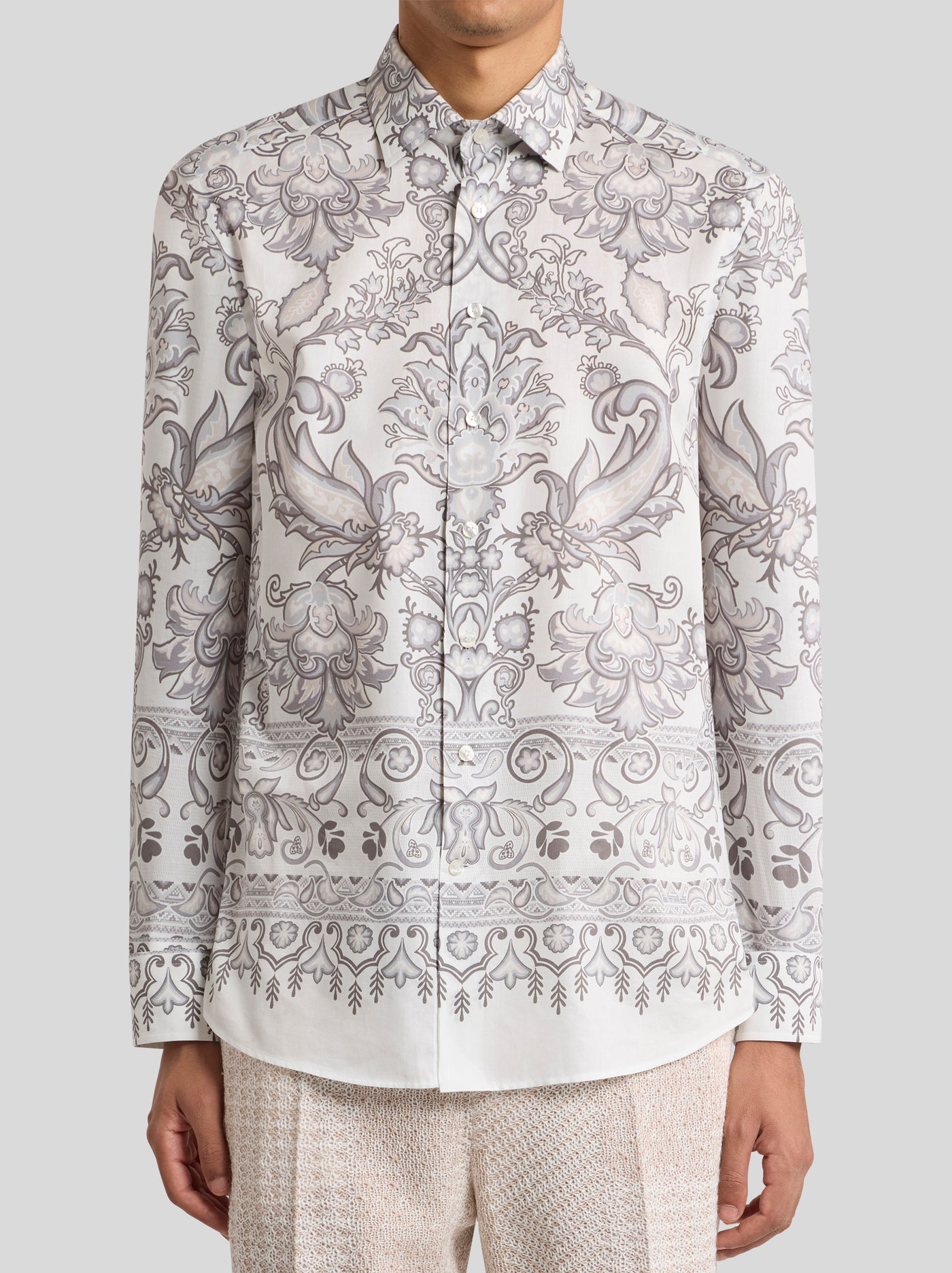 ETRO Grey Paisley Shirt