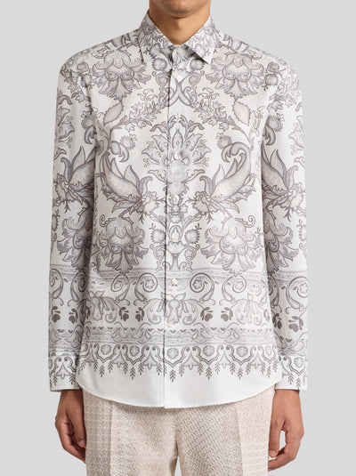 ETRO Grey Paisley Shirt