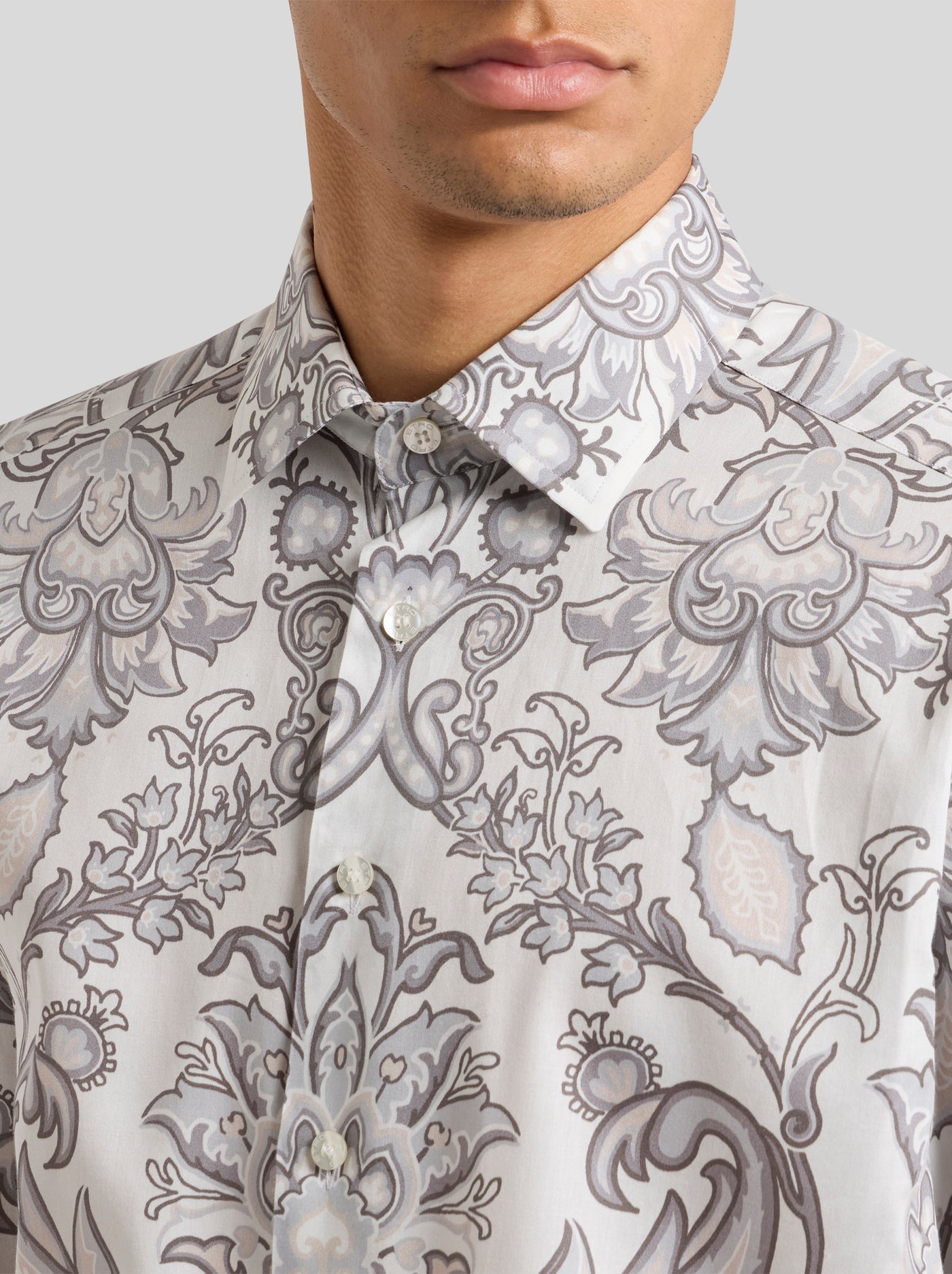 ETRO Grey Paisley Shirt