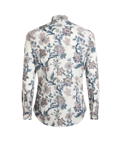 ETRO Blue Brown Floral Shirt