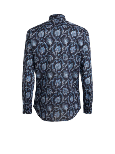 ETRO Navy Lavender Paisley Shirt