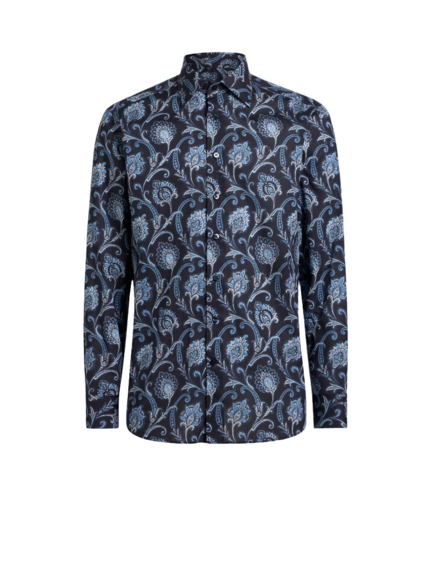 ETRO Navy Lavender Paisley Shirt
