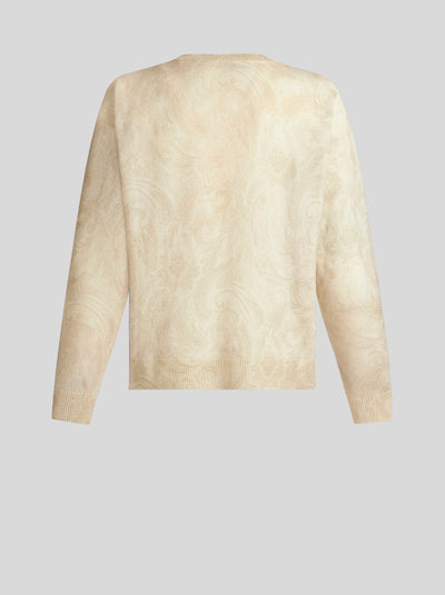 ETRO Tonal Paisley Sweater | Ivory