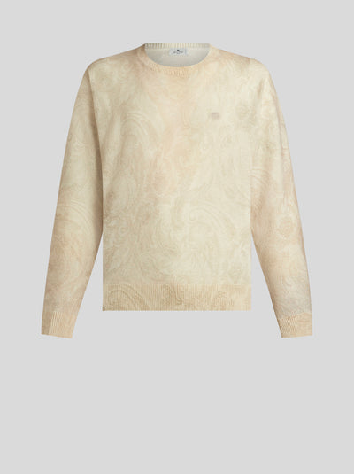 ETRO Tonal Paisley Sweater | Ivory