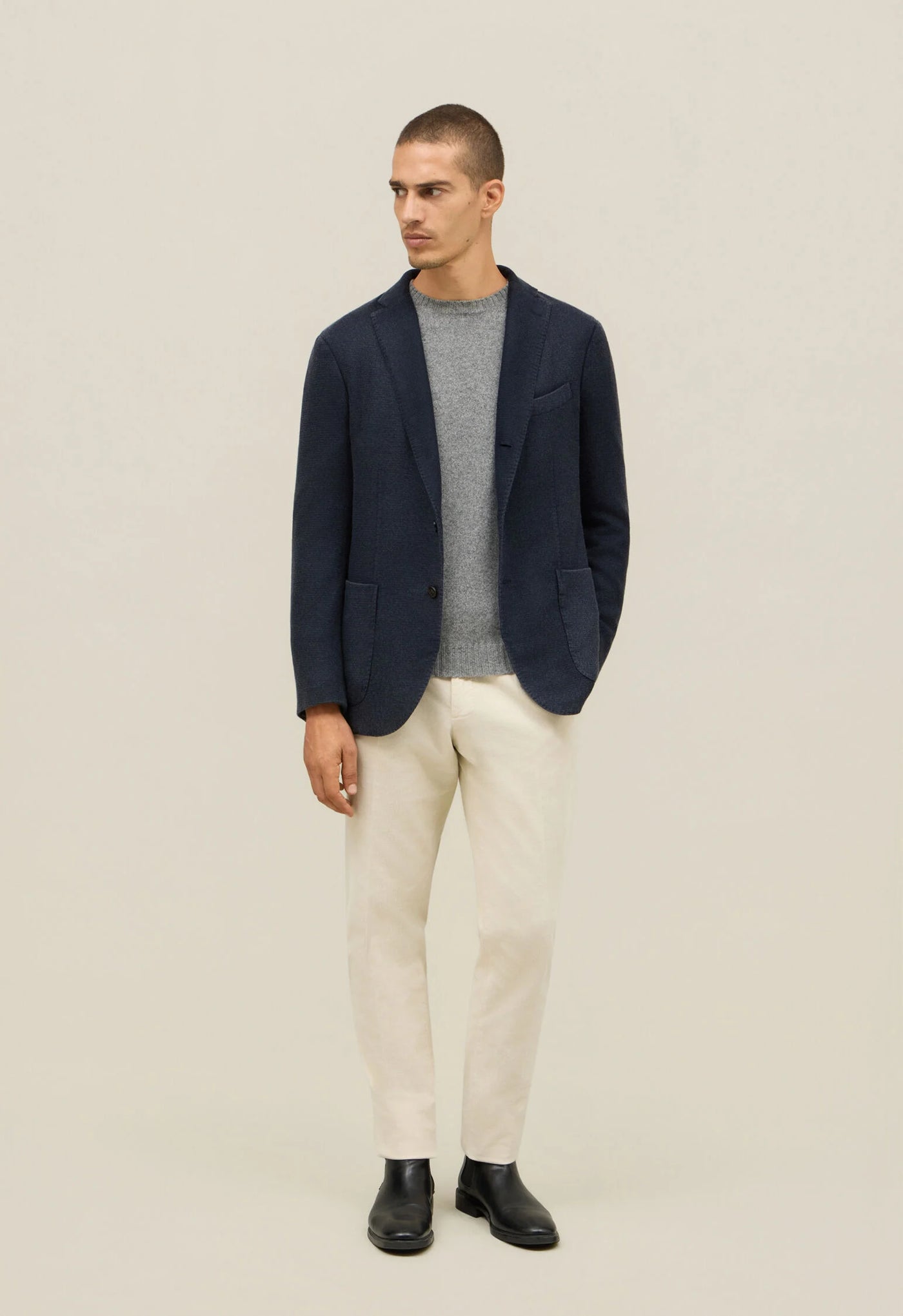 BOGLIOLI Washed Cashmere Peak Lapel Jacket