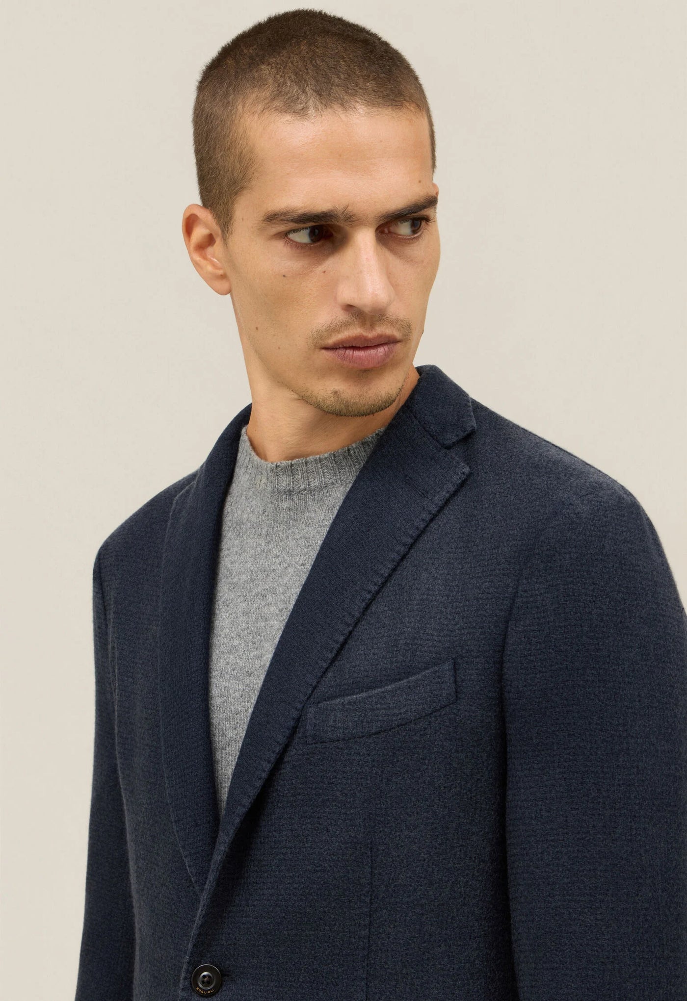 BOGLIOLI Washed Cashmere Peak Lapel Jacket