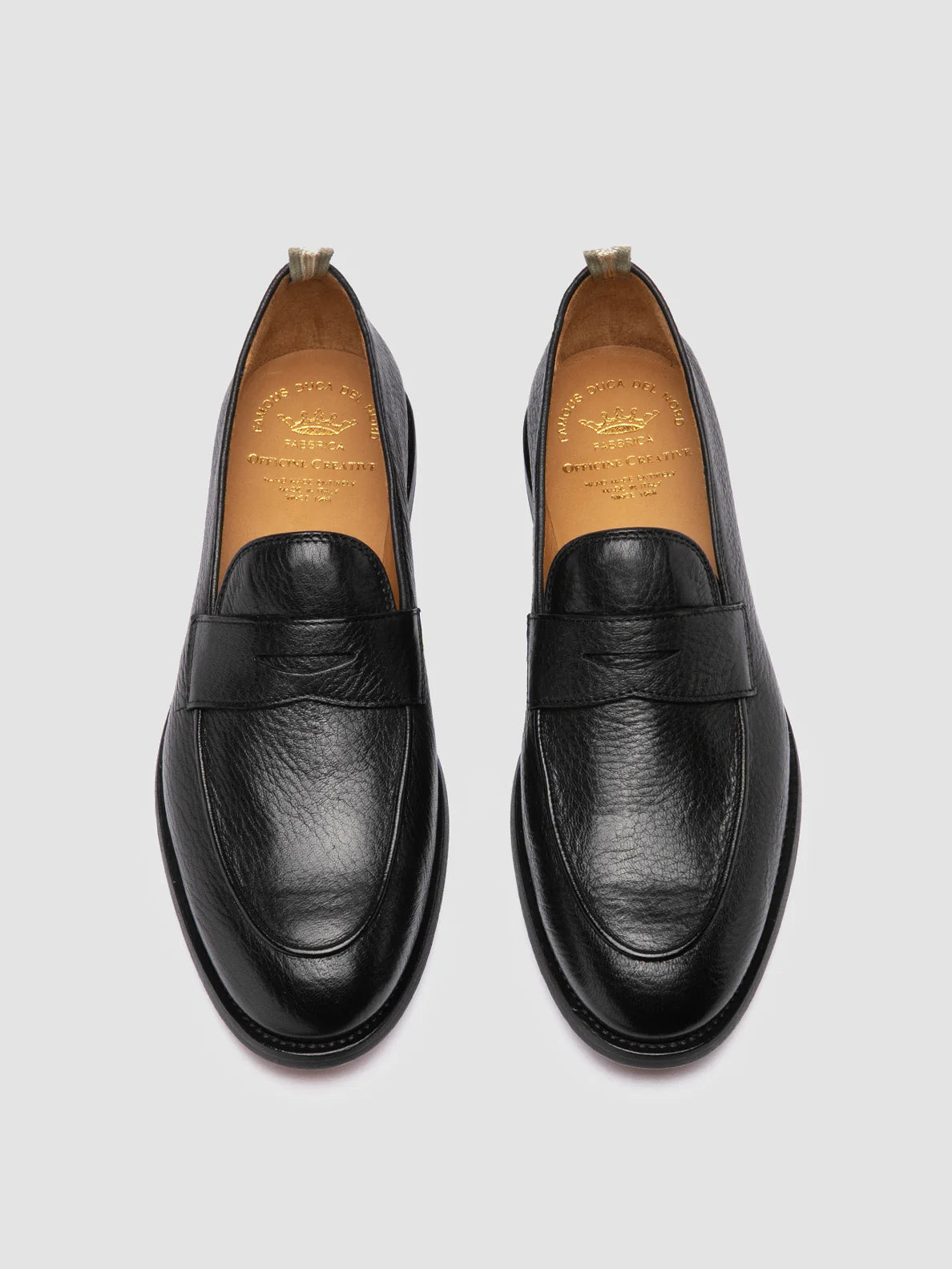 OFFICINE CREATIVE Black Penny Loafers