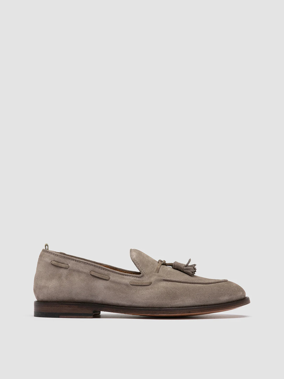 OFFICINE CREATIVE Taupe Suede Tassel Loafers