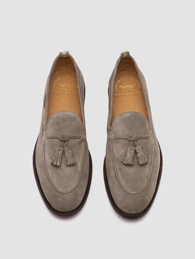 OFFICINE CREATIVE Taupe Suede Tassel Loafers