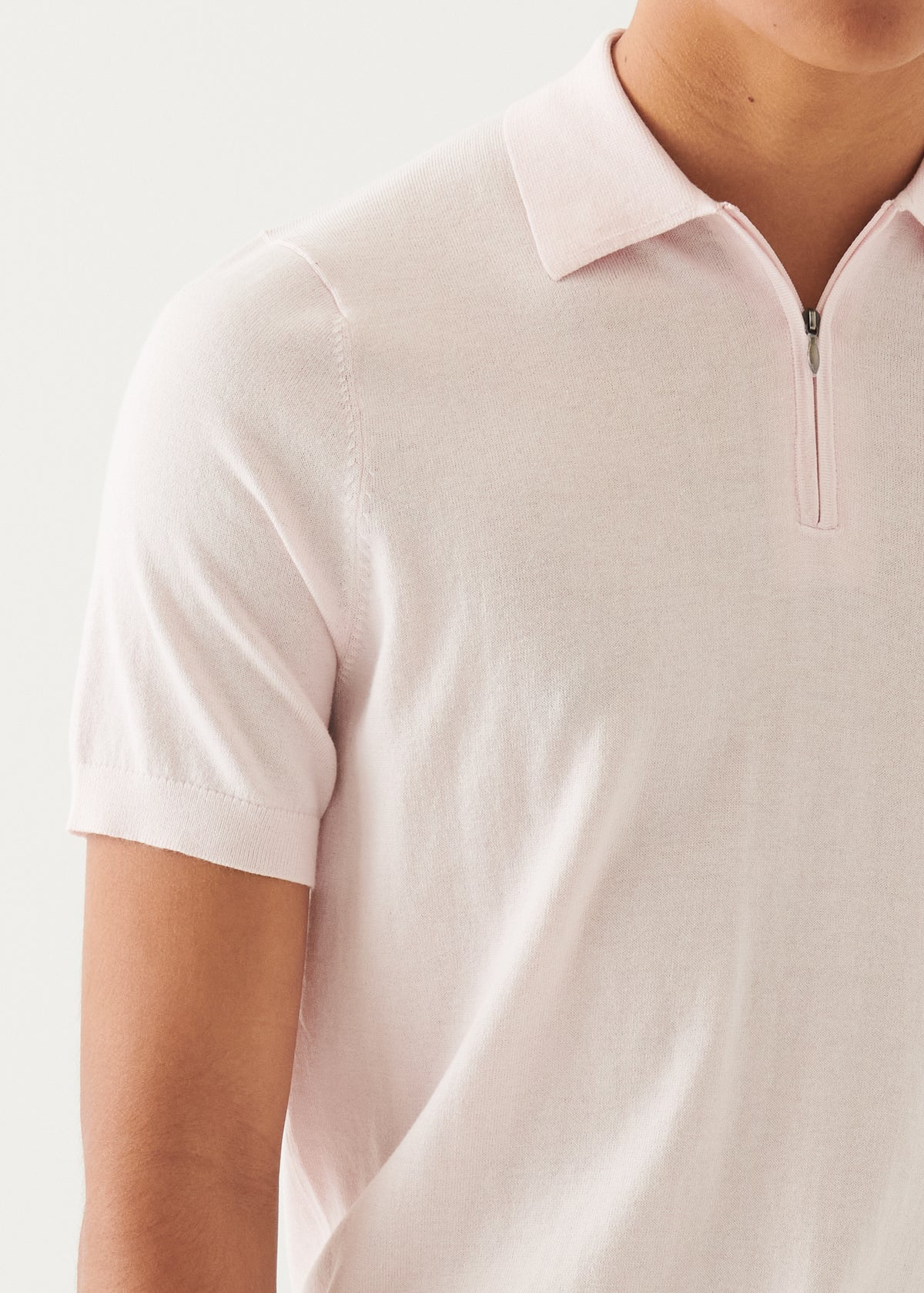 PATRICK ASSARAF Cotton Cashmere Zip Polo