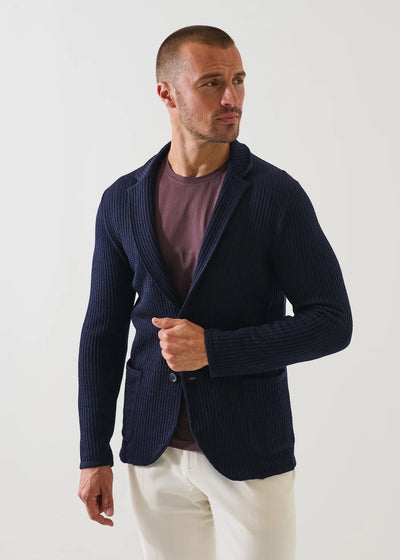PATRICK ASSARAF Chain Stitch Knit Blazer