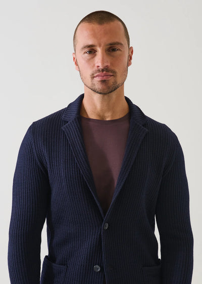 PATRICK ASSARAF Chain Stitch Knit Blazer