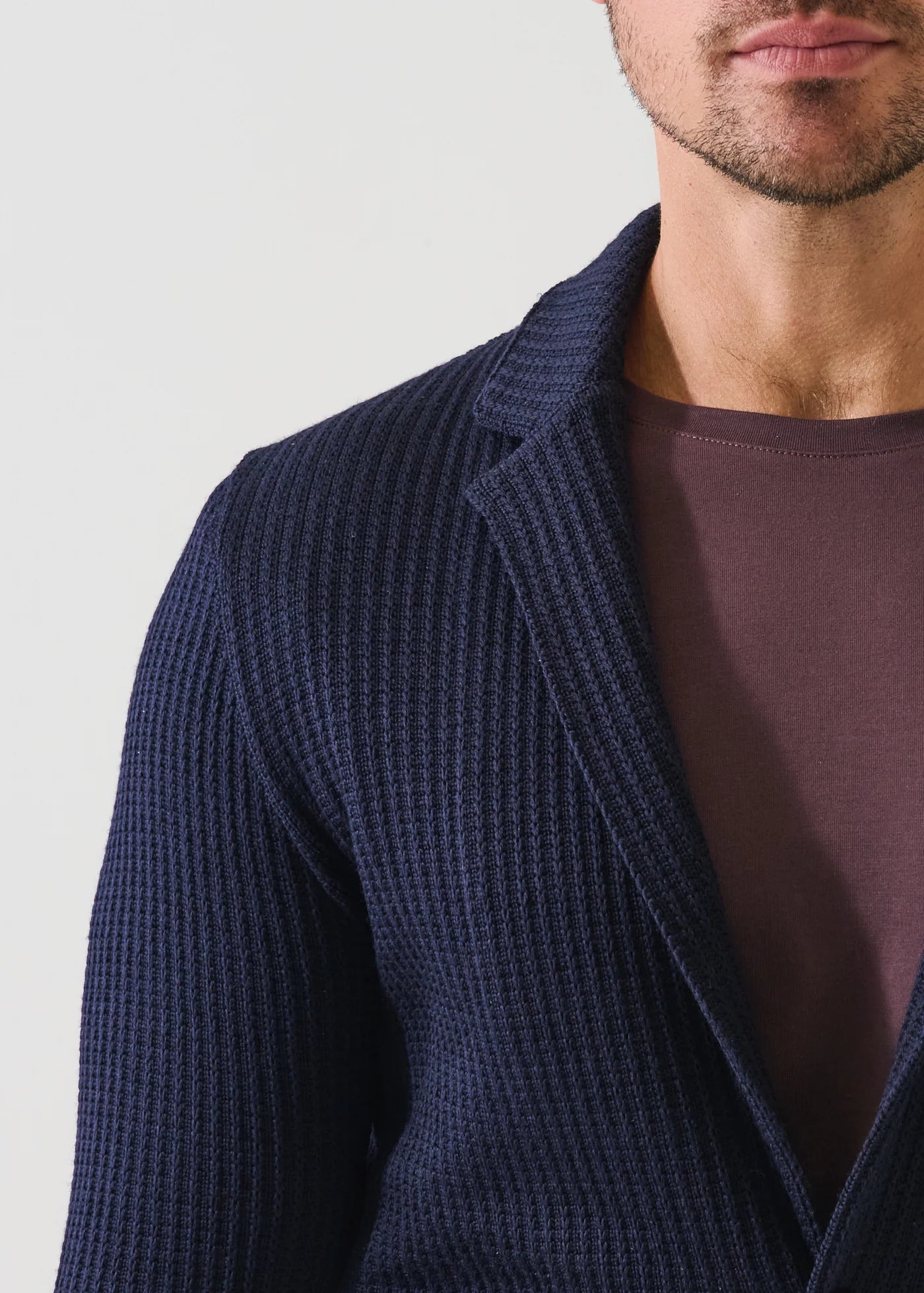 PATRICK ASSARAF Chain Stitch Knit Blazer