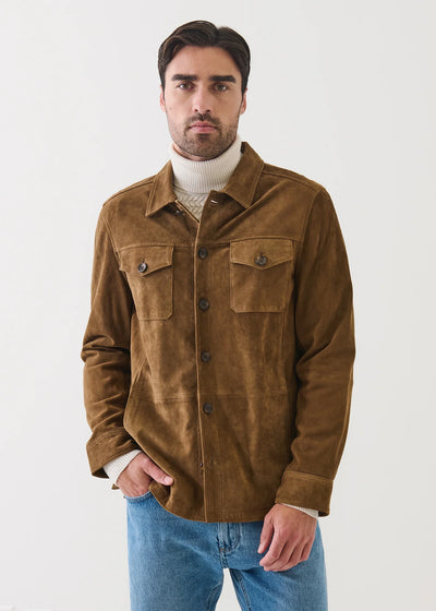 PATRICK ASSARAF Suede Utility Jacket