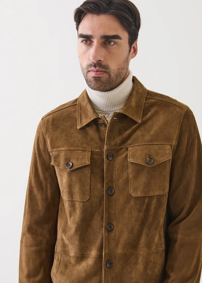 PATRICK ASSARAF Suede Utility Jacket