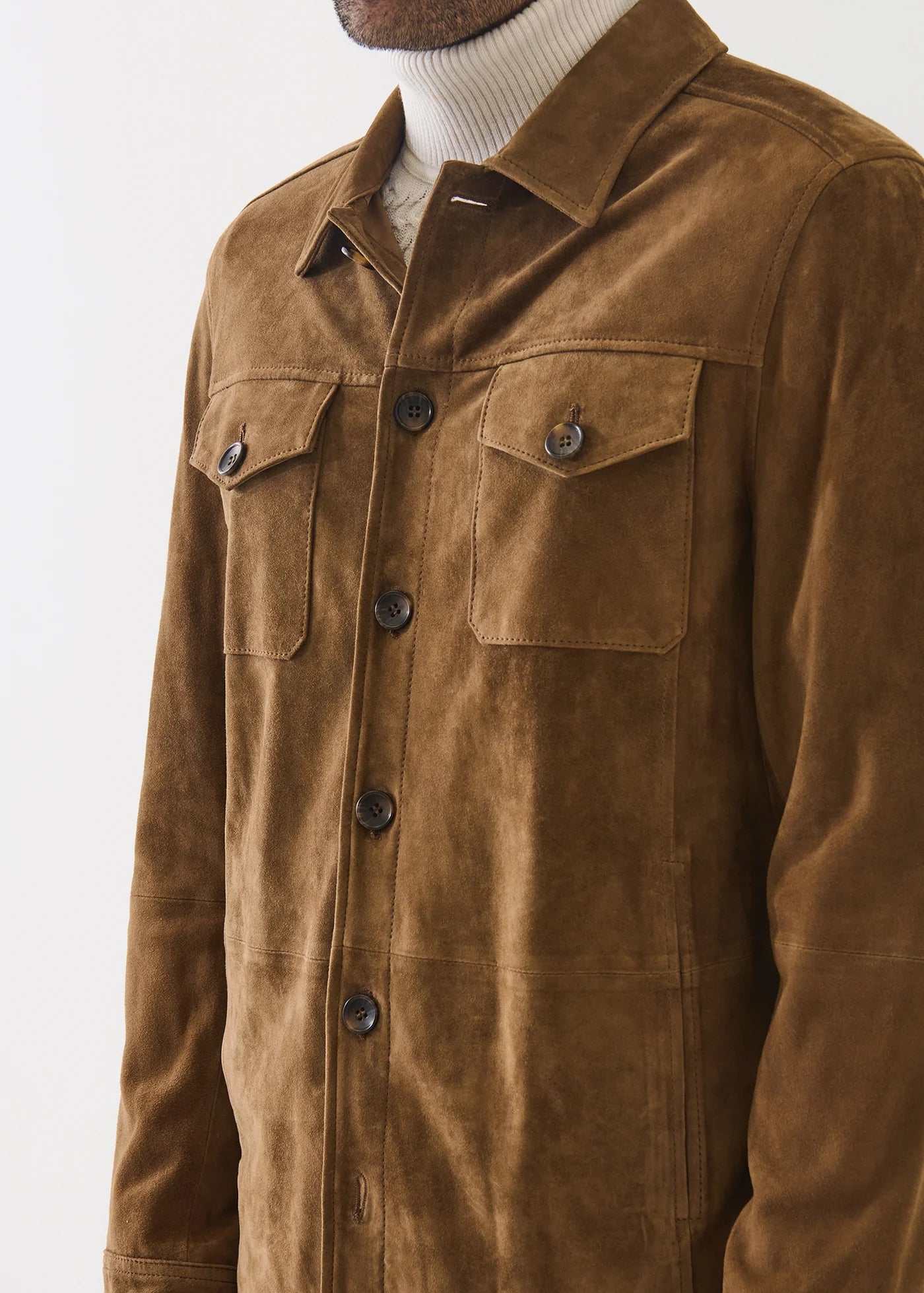PATRICK ASSARAF Suede Utility Jacket