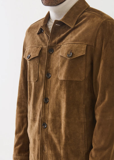 PATRICK ASSARAF Suede Utility Jacket
