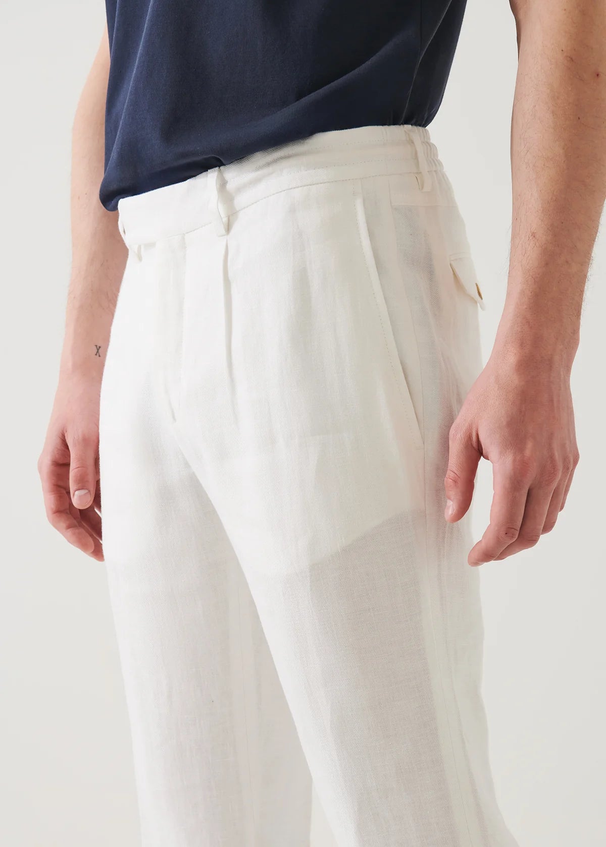 PATRICK ASSARAF Linen Drawstring Pant