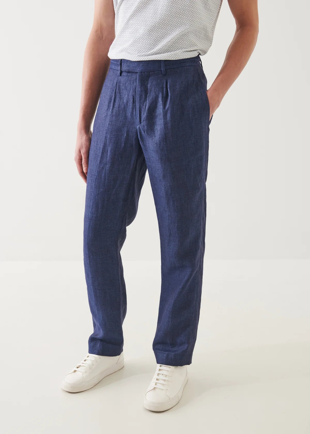 PATRICK ASSARAF Linen Drawstring Pant