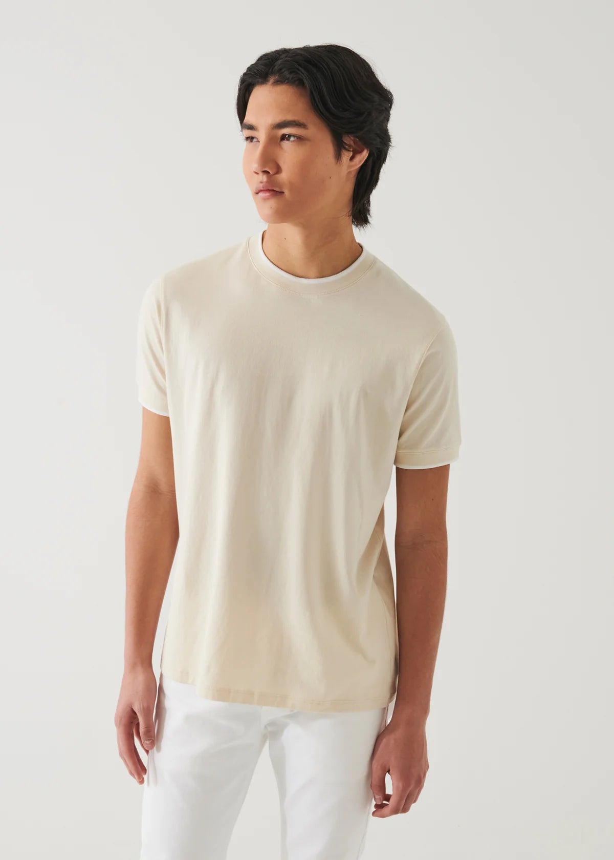 PATRICK ASSRAF Mercerized Cotton Tipped T-Shirt