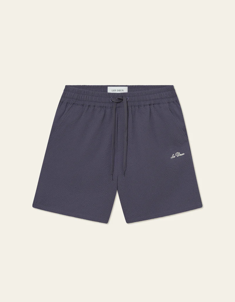 LES DEUX Stan Seersucker Swim Shorts