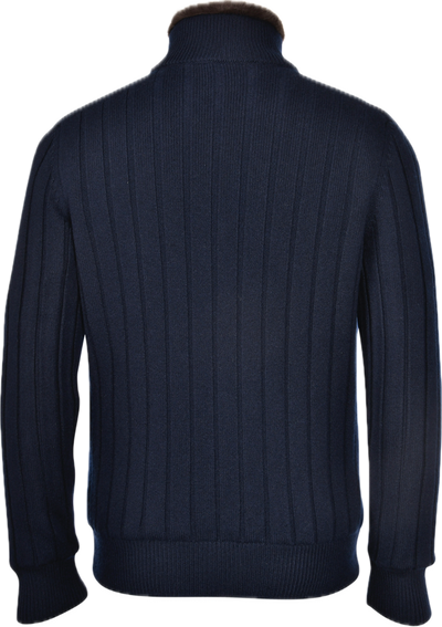 GRAN SASSO Cashmere Mink Zip Cardigan